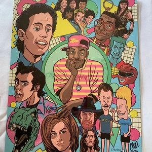 NWT. Autographed Fan Art of The Best of the 1990s!  14”x11”